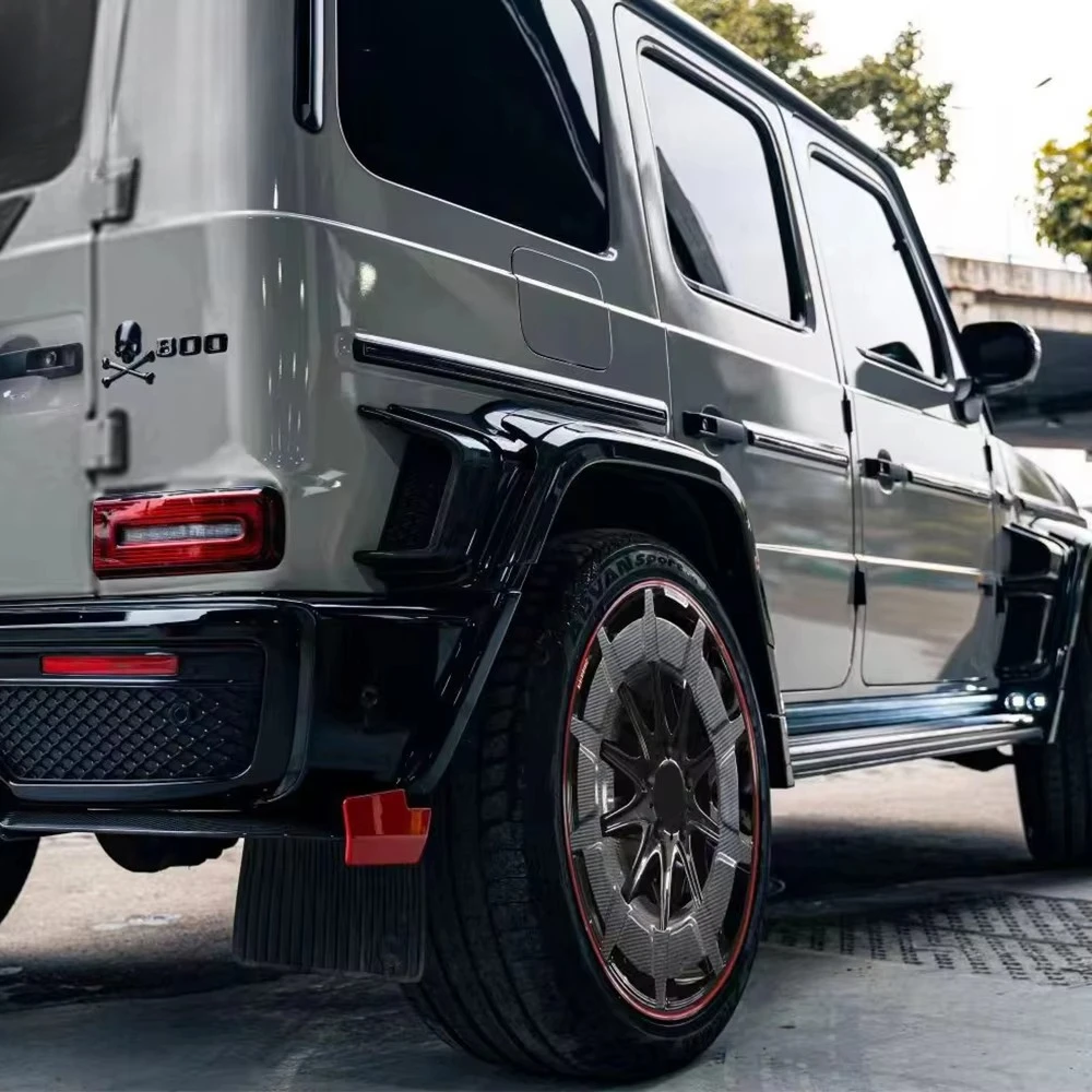 G Class W463A W464 Dry Carbon Fiber Wheel Rim Cover for G63 G500 G350d G550 Wheel Rim Cover Wheel Hubs Cover view 4