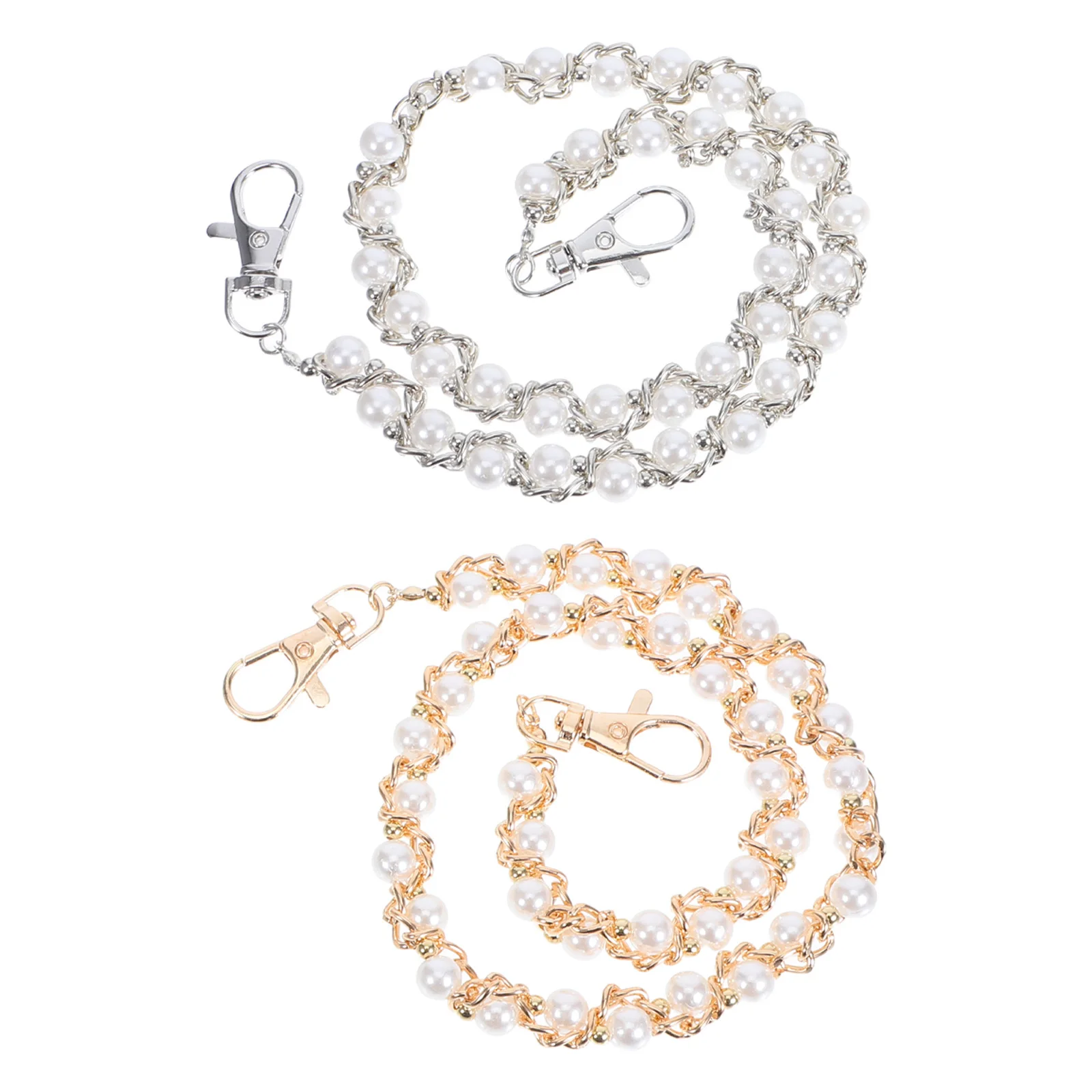 

2Pcs Unique Punk Pants Chain 52cm Fake Pearls Hip Hop Trousers Wallet Handbag Decorative Accessory for Men Women Casual Outings