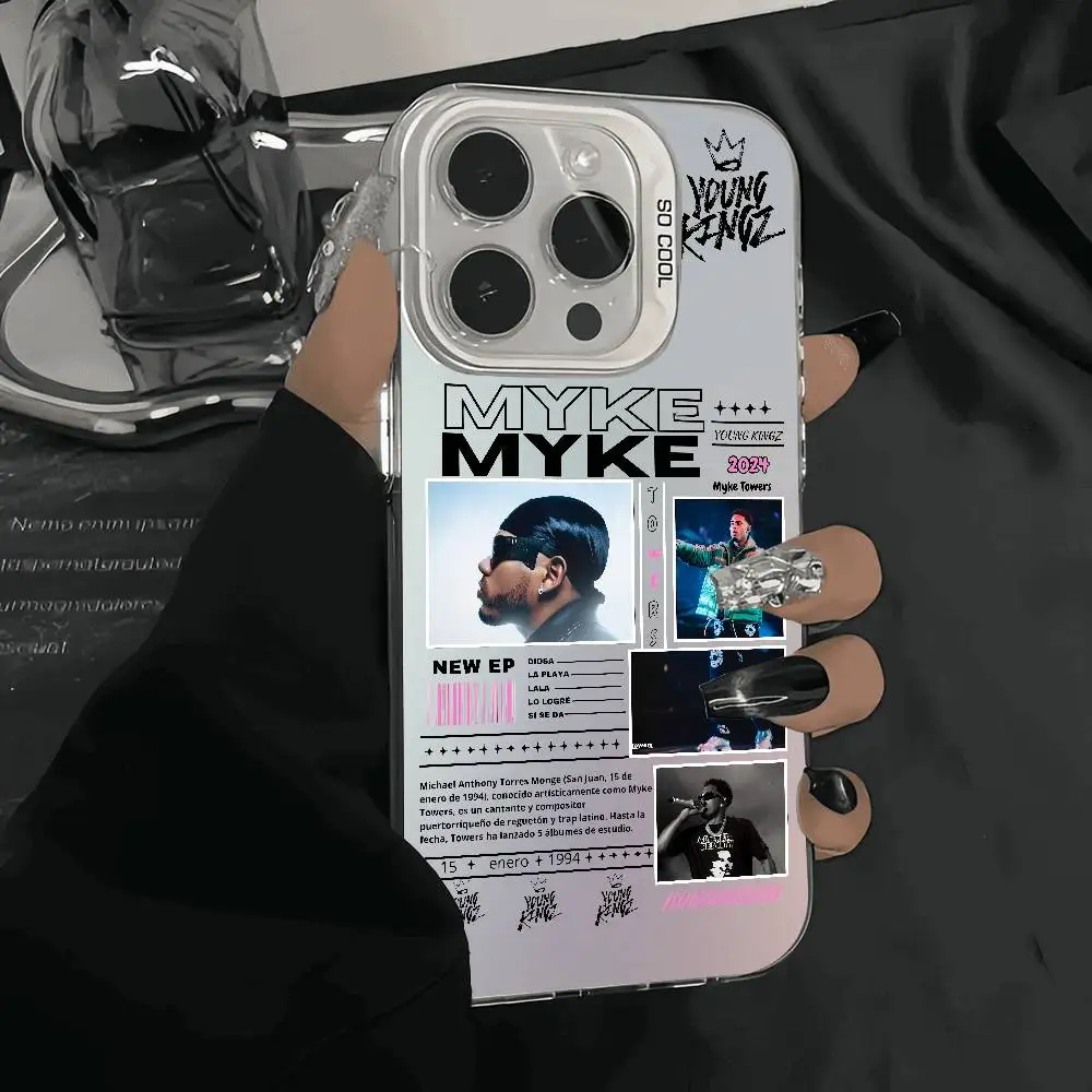 M-Myke TowerS Singer Rap Phone Case For iPhone 17 16 15 14 13 12 11 Pro MAX Matte Shockproof Back Anti Fall Matte Cover