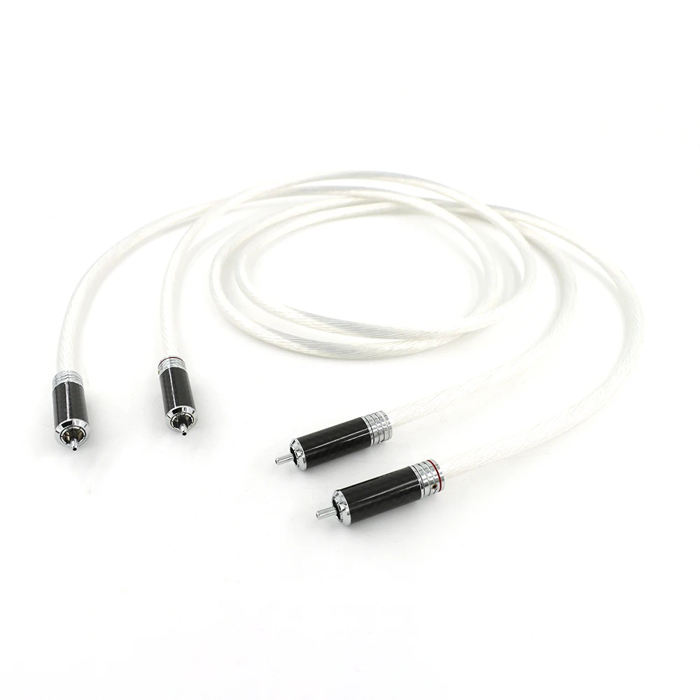 ブロードキャストグレード RCA インターコネクト - 極低温処理 OCC シルバー & トリプルシールド (ペア) ​