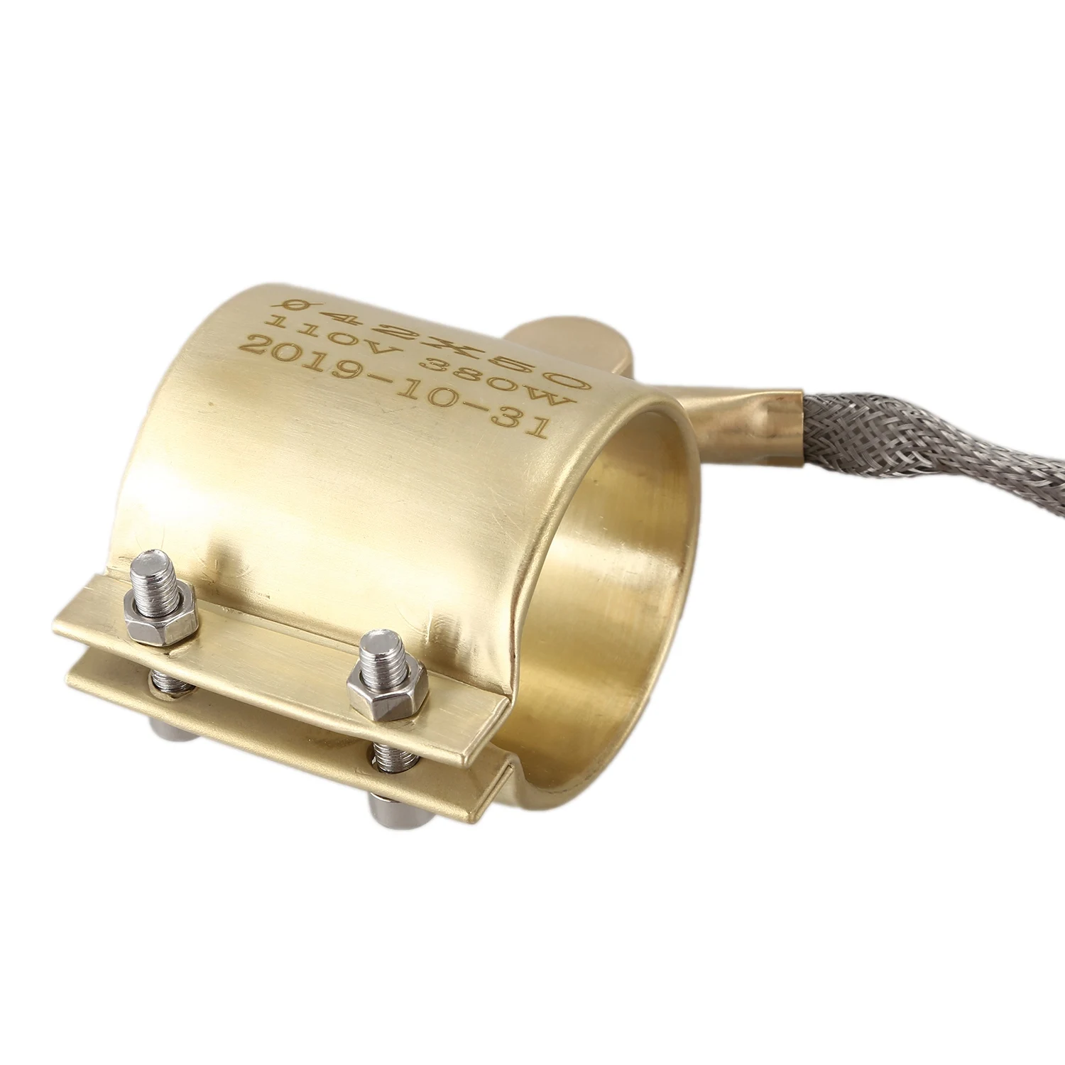 A60T Effortless 110V 380W 42Mmx50mm Injected Mould Heating Elements Brass Band Heater For Injection Molding Machine
