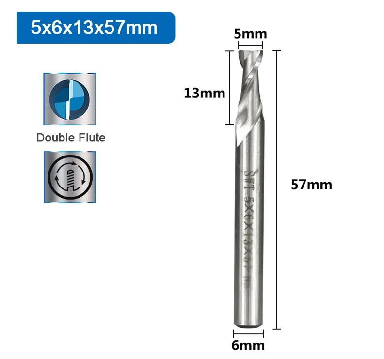 Xcan Schaft fräser Hoch geschwindigkeit stahl m2 Metalls ch neider 2 Nuten gerader Schaft CNC Fräser für Holz Aluminium Stahl 2-12mm