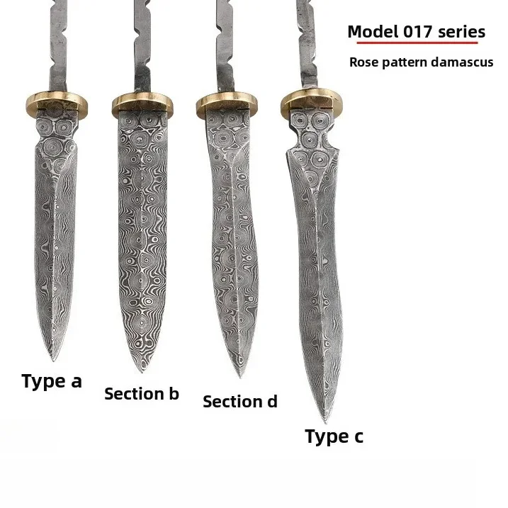 Pattern Damascus Steel Blank Tea Knife Blade DIY Handmade Tea Tools Blank Weld Tang Blank Unfinished Tea Sword Accessories