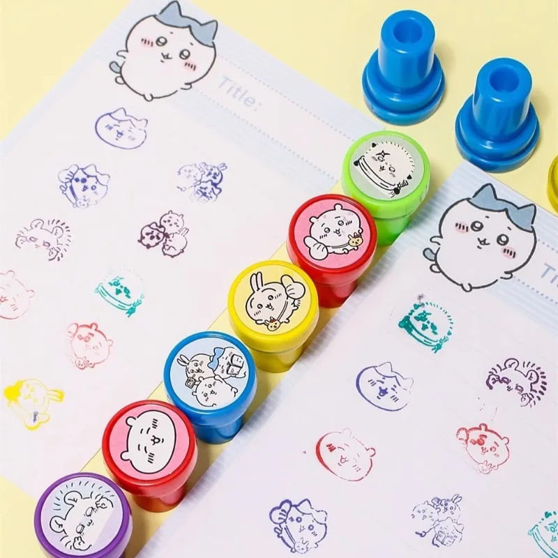 10Pcs Chiikawaed Cute Cartoon Colorful Reward Stamps Practical Encouragement Seal Exclusive for Students As Lovely Prize Gifts - view 5