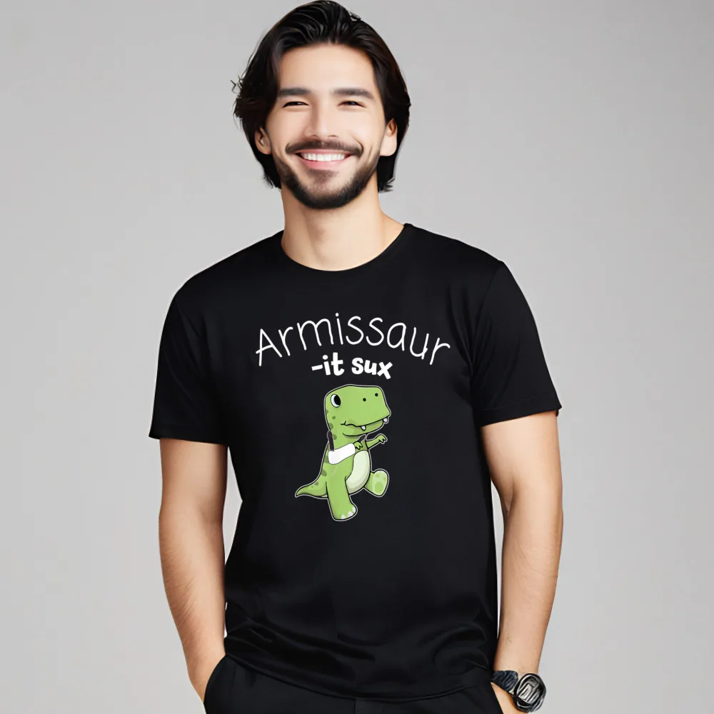 

Funny Broken Arm Dinosaur It Casual VALENTINE DAY Premium Cotton Crew Neck Women's Tees Tee Shirt Classic Short Sleeve T-Shirt