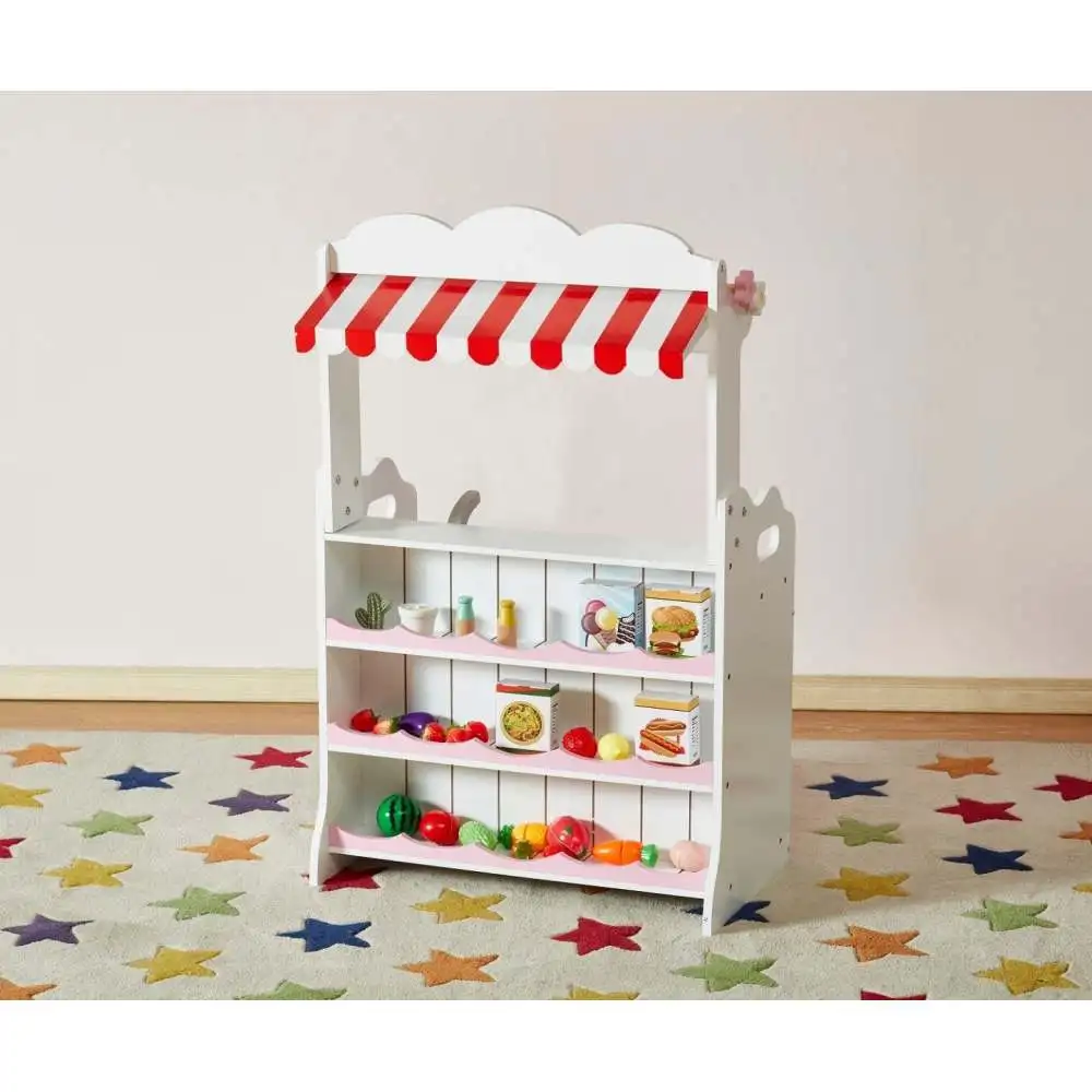 Kindertrechter 2-in-1 roze Doe alsof keuken en marktstal