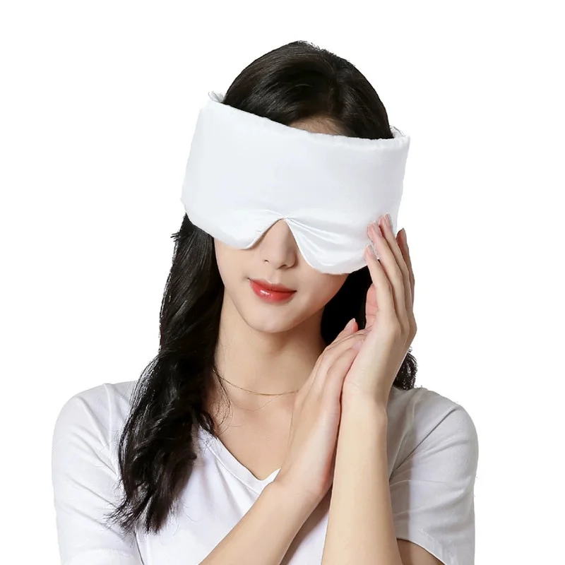 

Маска для сна из 100% тутового шелка, белая повязка на глаз, блокирующая легкая маска для глаз, мягкая мягкая дорожная маска для сна, Прямая доставка
