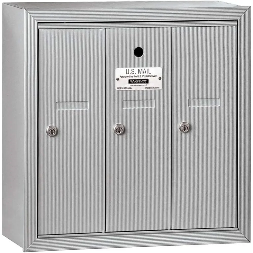 3503ASU Surface Mounted 3 Doors and USPS Access Vertical Mailbox mailbox outdoors