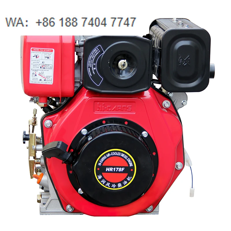 4HP 3.8kW HR178FE Electric Start diesel Engine Easy Operate Keyway Shaft Air-Cooled Euro 5 Emission