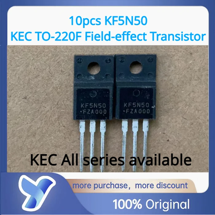 10pcs Original New KEC KF5N50 KF5N50 FZA000 5A/500V TO-220F MOSFET Field-effect Transistor Integrated Circuit Chip