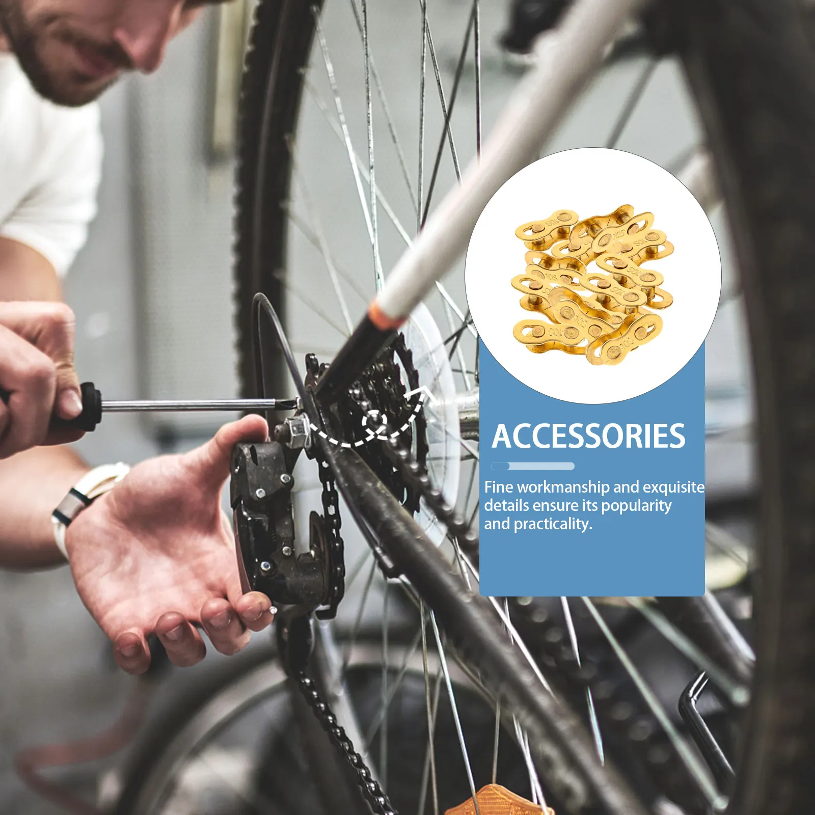 

24pcs Bicycle Buckles Easy Installation Smooth Surface Mountain Bike Chain Links Replacement Cycling Chain Connectors