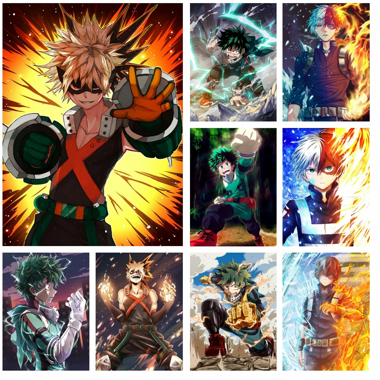 

Classic Anime My Hero Academy Diamond Painting Bakugou Katsuki Midoriya Deku Cross Stitch Embroidery Picture Mosaic Home Decor