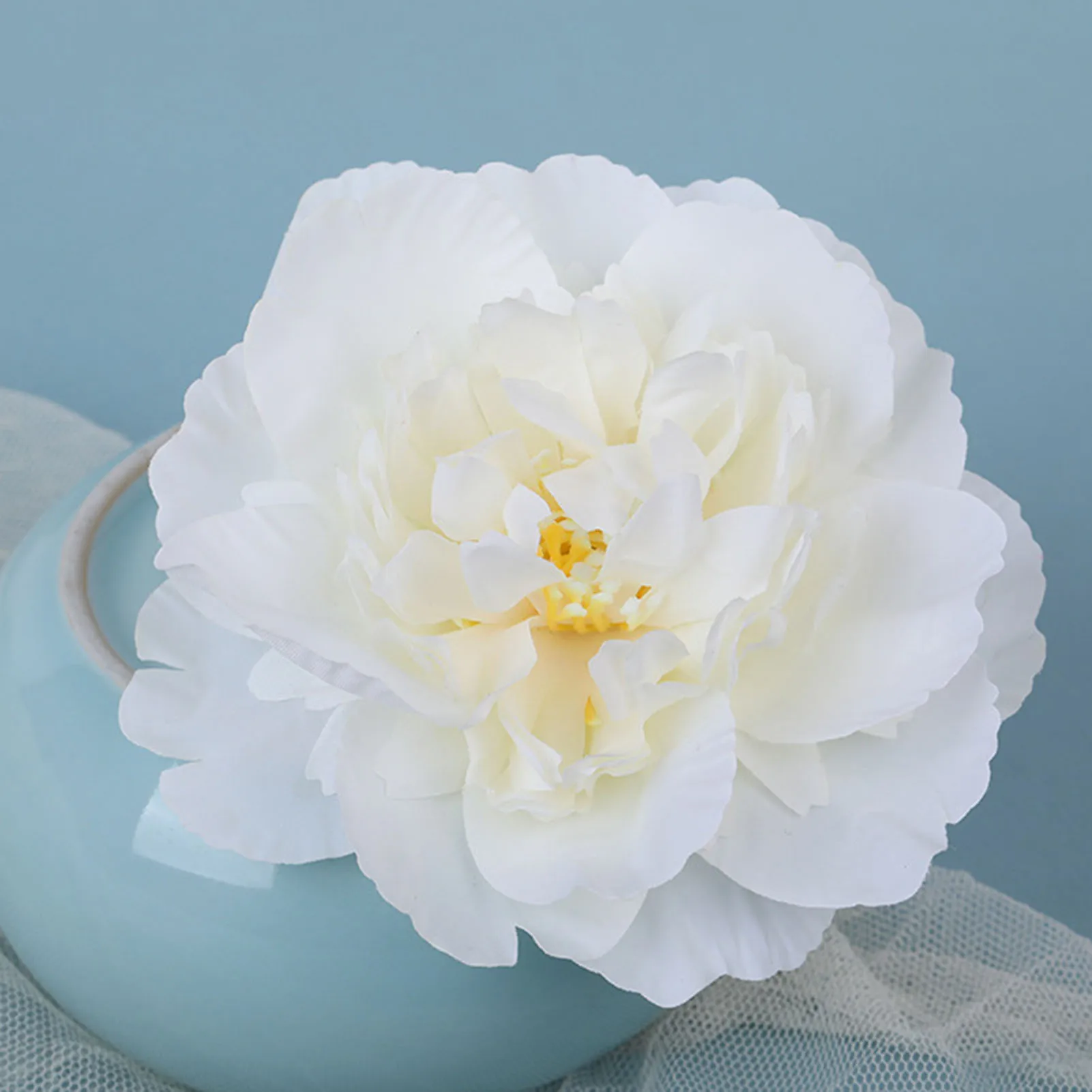 Vintage Chinese Style Hair Clip For Women Artificial Simulated Gauze Flower Duckbill Clips Elegant Exquisite Floral Hairpin image 5