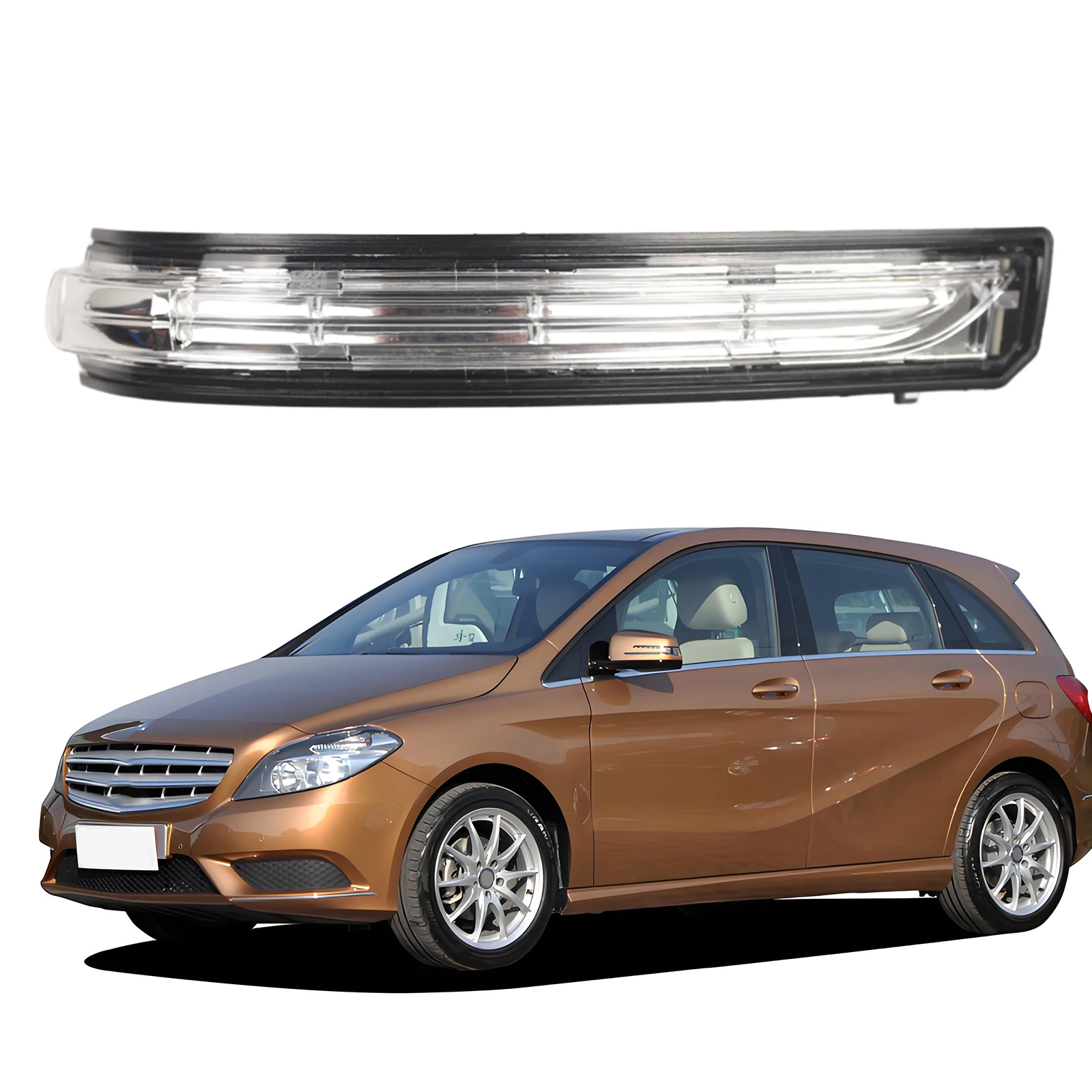 LED الجانب مرآة الرؤية الخلفية بدوره ضوء A1698201121 مرآة الرؤية الخلفية مؤشر مصباح A1698201221 لمرسيدس بنز A B-Class W169 W245 #2