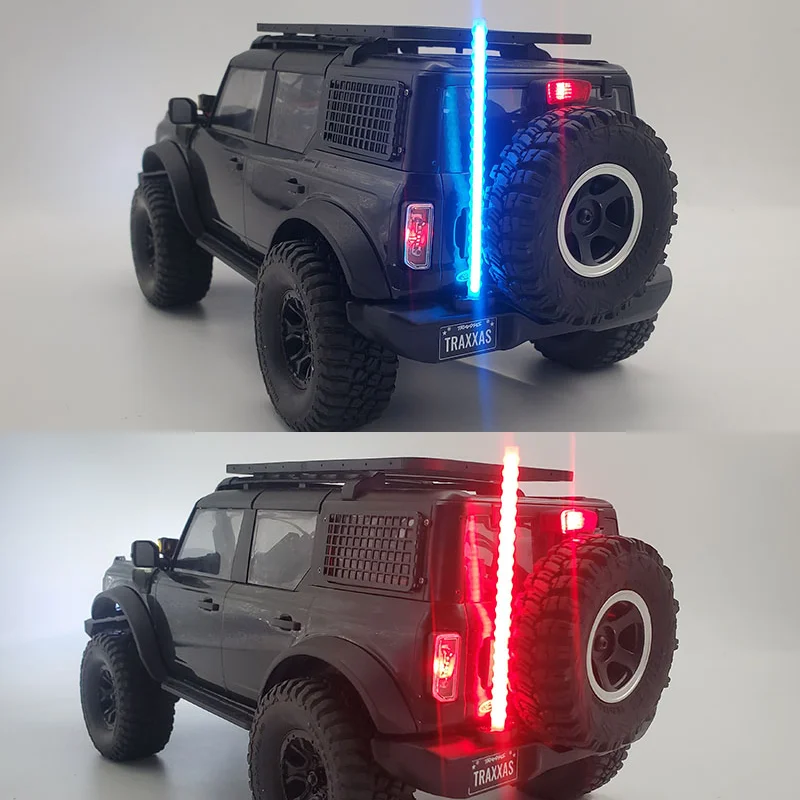 TRX4M LED Simulation 3V Glowing Flagpole for 1/18 Traxxas RC TRX4M Climbing Car Bronco Upgrade Parts