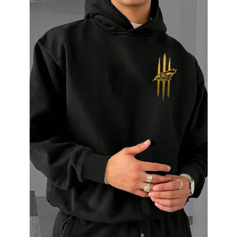 Autumn Winter Men's Clothing Hoodies Japanese Anime Demon Slayer Print HoodedSweatshirt Y2K Oversized Cotton Fashion Top Coat