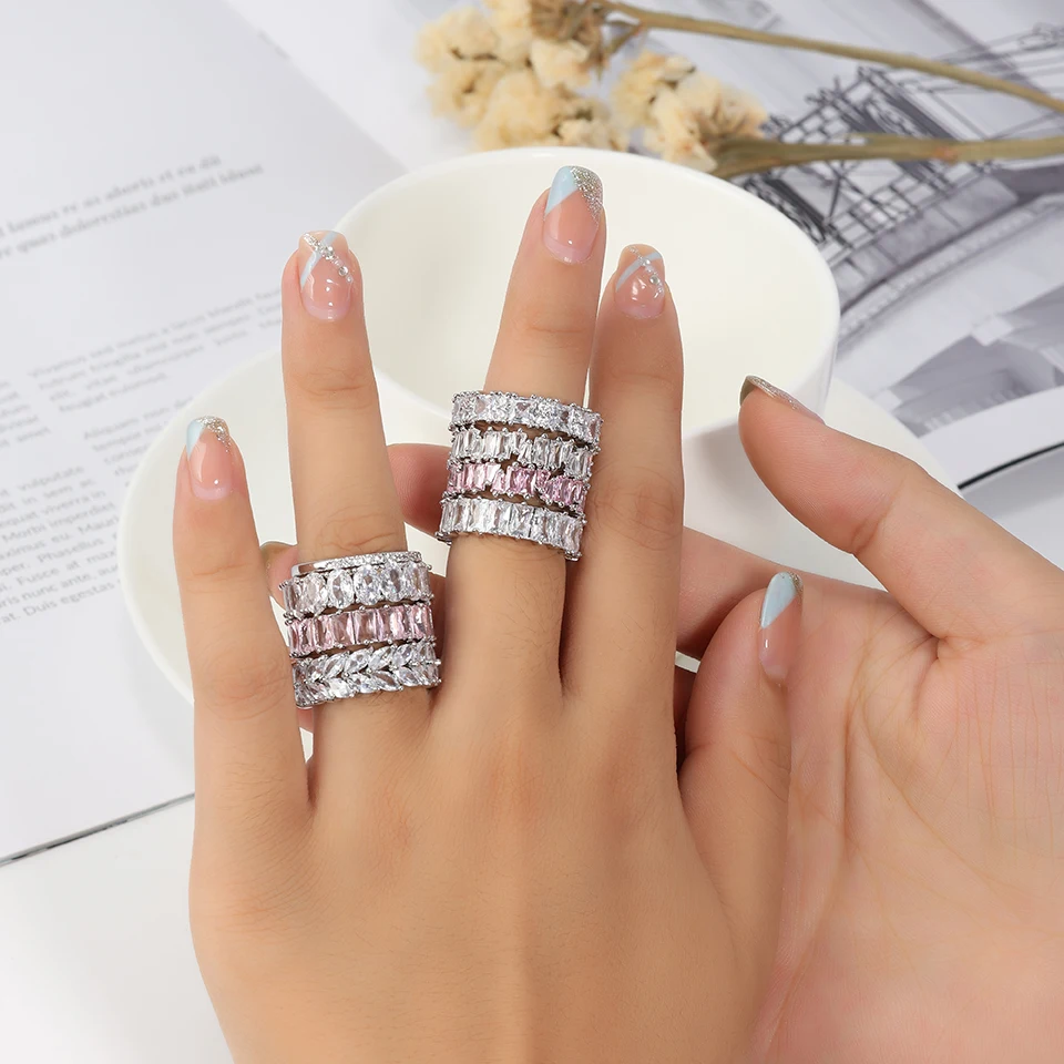 Women's Multicolor Cubic Zirconia Wedding Ring