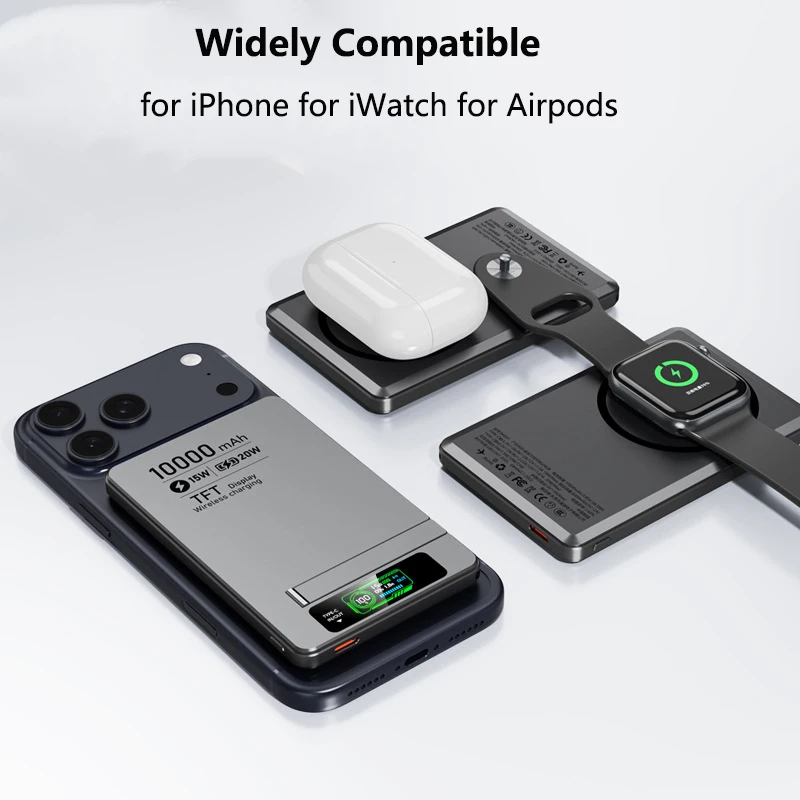 CCC Magnetic Power Bank with NTC Temperature Sensor TFT Display Wireless Fast Charger Powerbank For Magsafe for iPhone 17 iWatch