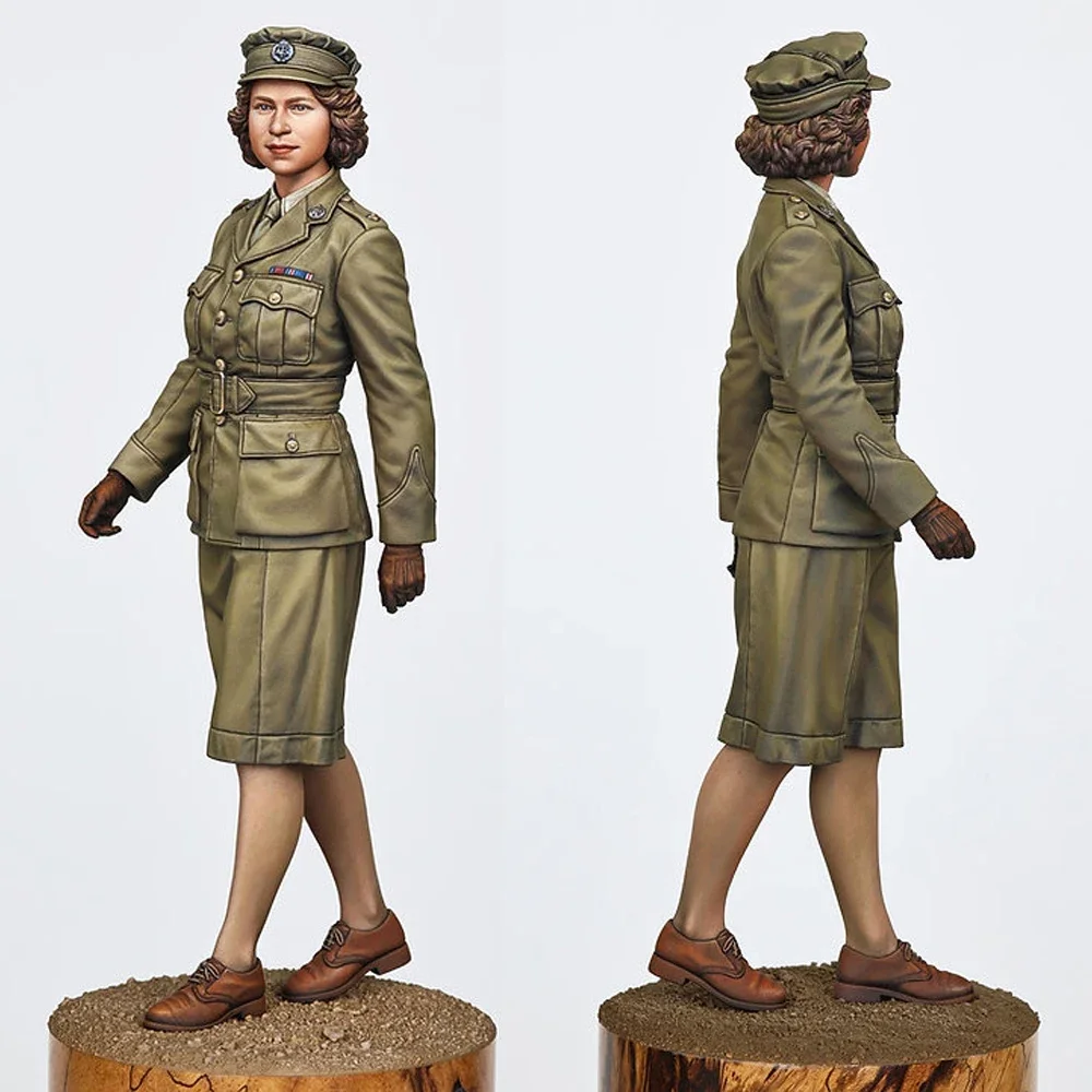 1/35 Princesa Elizabeth, 1945, soldado de figura modelo de resina, temas militares, artilheiro de tanque, kit desmontado e sem pintura