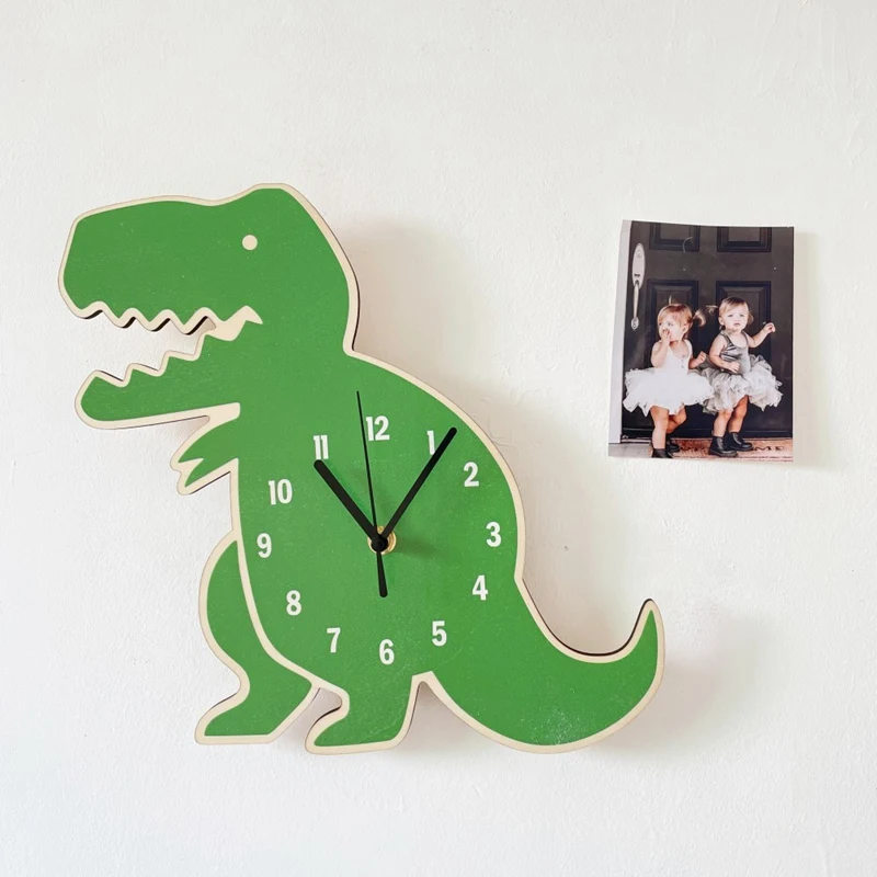 Clock Dinosaur Wall Clock For Office Living Room Home Decor Durable Easy Install Easy To Use