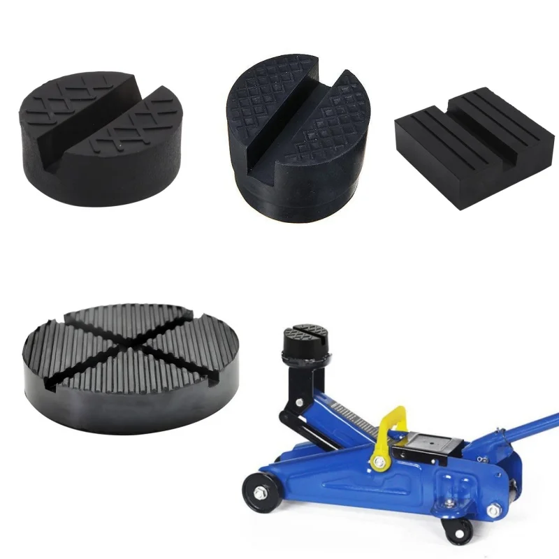 Different Types Car Lift Jack Stand Rubber Pads Black Rubber Slotted Floor Jack Pad Frame Rail Adapter Universal view 2