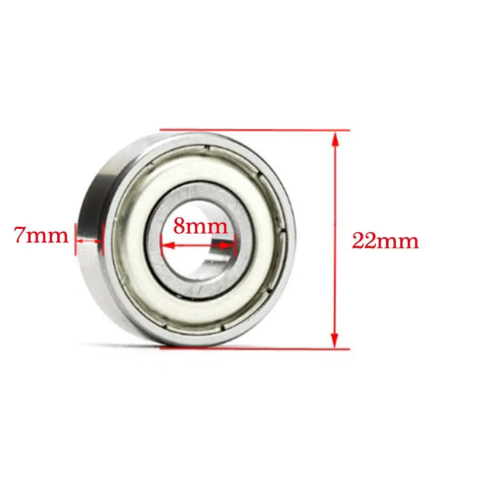 Profundo Roller Scooter Bearing para Impressora Bore, Carbon Ball Groove, 608ZZ, 10PCs