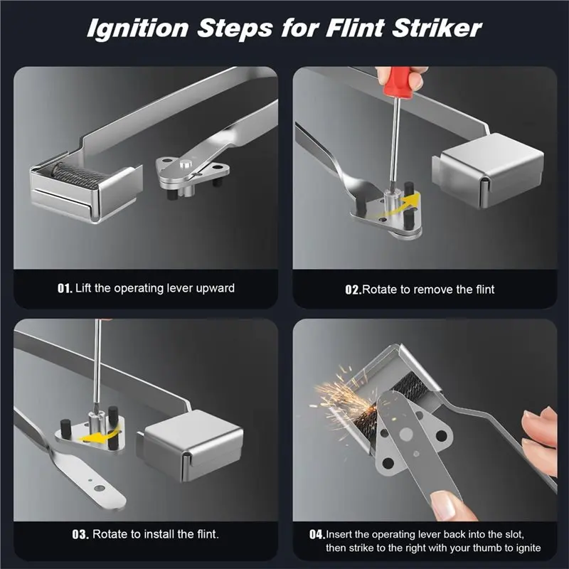 Y50A-Replacement Flints Holders 10PCS Set Of 30 For Triple Flints For Triple Flint Torch Strike