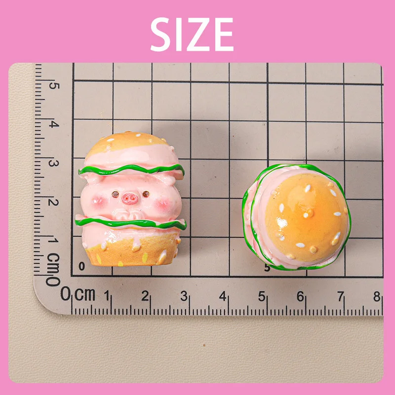 Nettes Schwein Snack Bar Mini Figur Set Desktop Niedliche Cartoon Dekorative Ornament Harz Zubehör