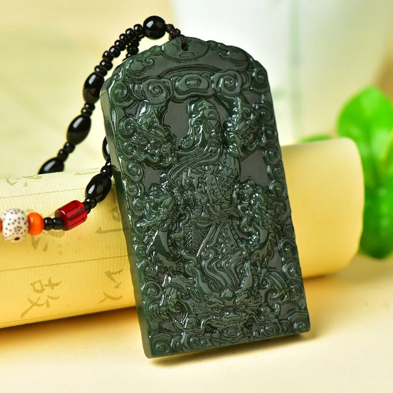 Exquisite Trendy Sapphire Guan Gong Jade Brand, Versatile Daily Pendant