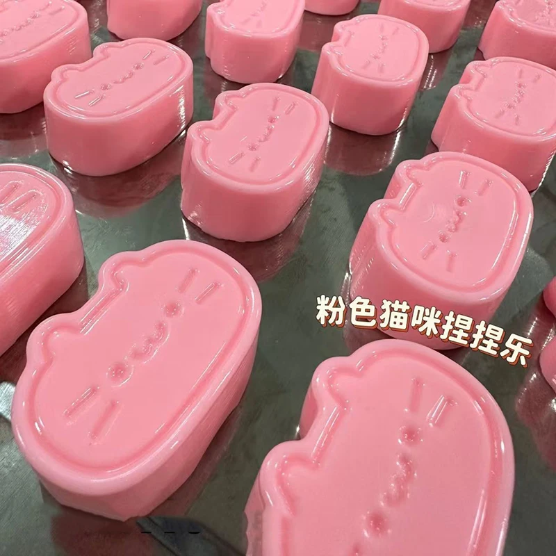 Pudding Cat Mochi Squishy Squeeze Stress Relief Toys For Kids Adult Cheese Kitty Stress Ball Vent Toys Soft Sensory Fidget Toys