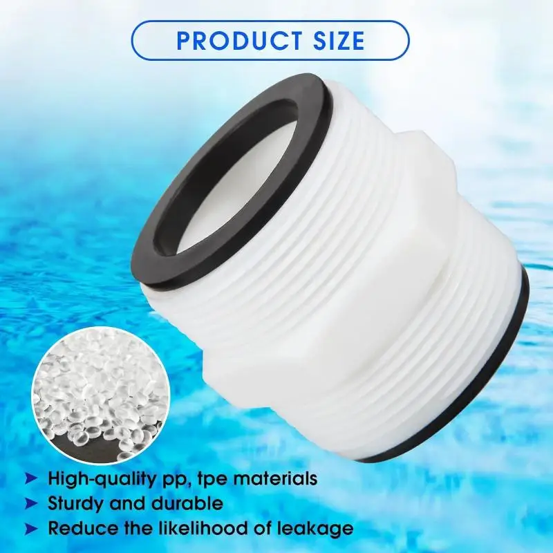 1.5" To 1.5" Pool Hose To Hose Extension Connector Split Coupler With Gasket Above-Ground Pool Filter Extender