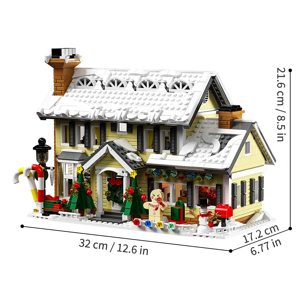HOT! Christmas Holiday House Building Set Christmas House Compatible with Legoed Gifts for Boys, Girls, Family, and Friends - view 2
