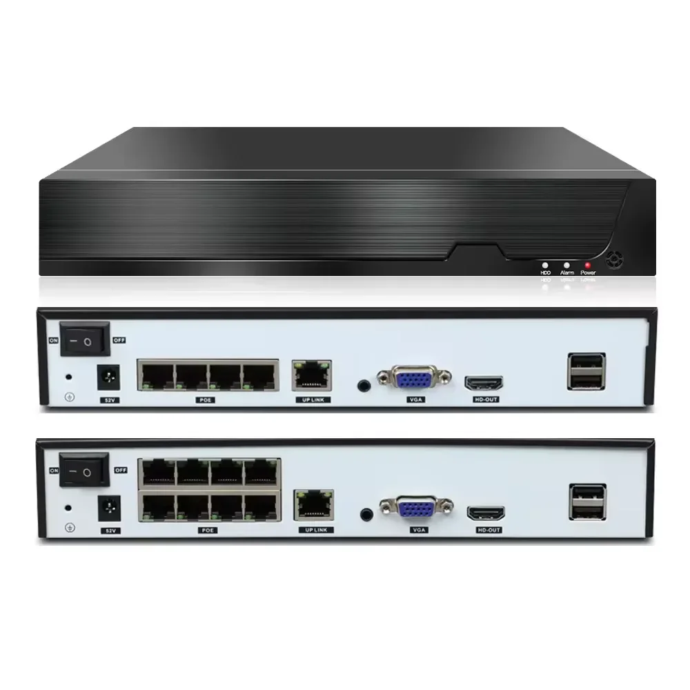 8MP 8CH Xmeye Netzwerk Video Recorder POE NVR Kit 8MP Metall IP Kameras Drahtlose POE Bullet Sicherheit CCTV 8CH 8MP POE NVR Kits