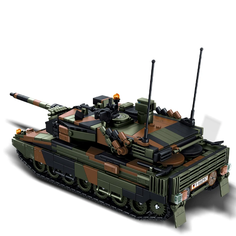 Soldados do exército militar guerra mundial 2 leopardo 2a6 tanque de batalha principal modelo montagem blocos de construção tijolos brinquedos para crianças presente