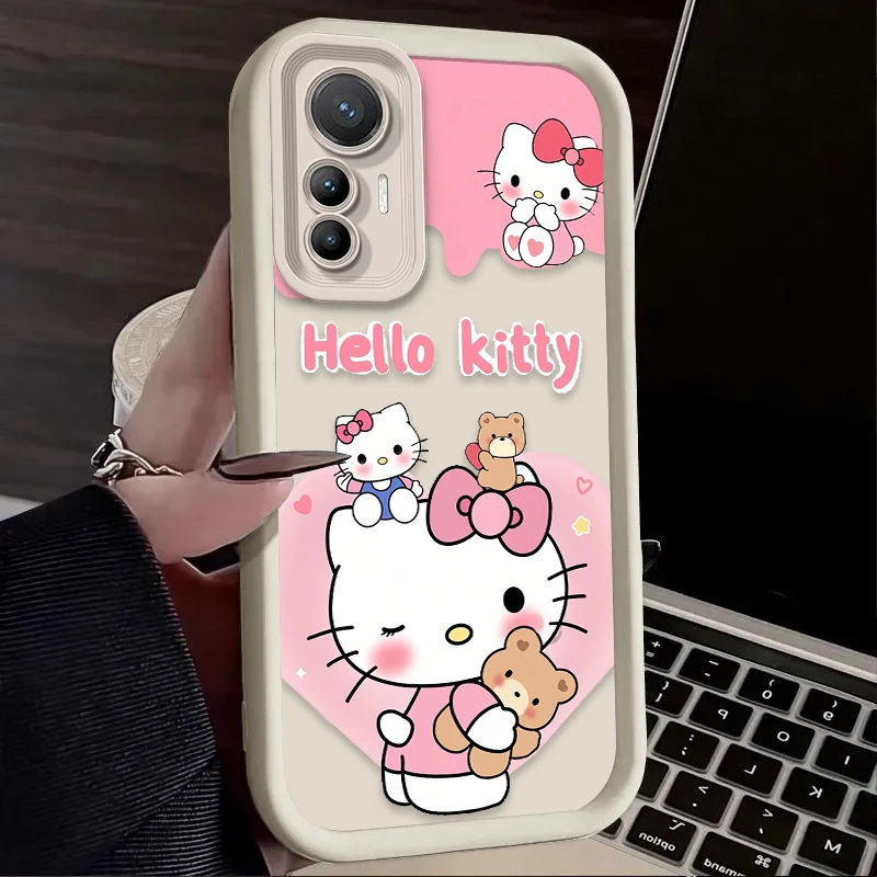 حافظة هالو كيتي ميلودي لهاتف شاومي بوكو F7 F6 F5 F4 F3 M5s C65 C75 C71 X7 X6 X5 X4 GT X3 NFC M7 M6 Pro 4G 5G غطاء خلفي ناعم