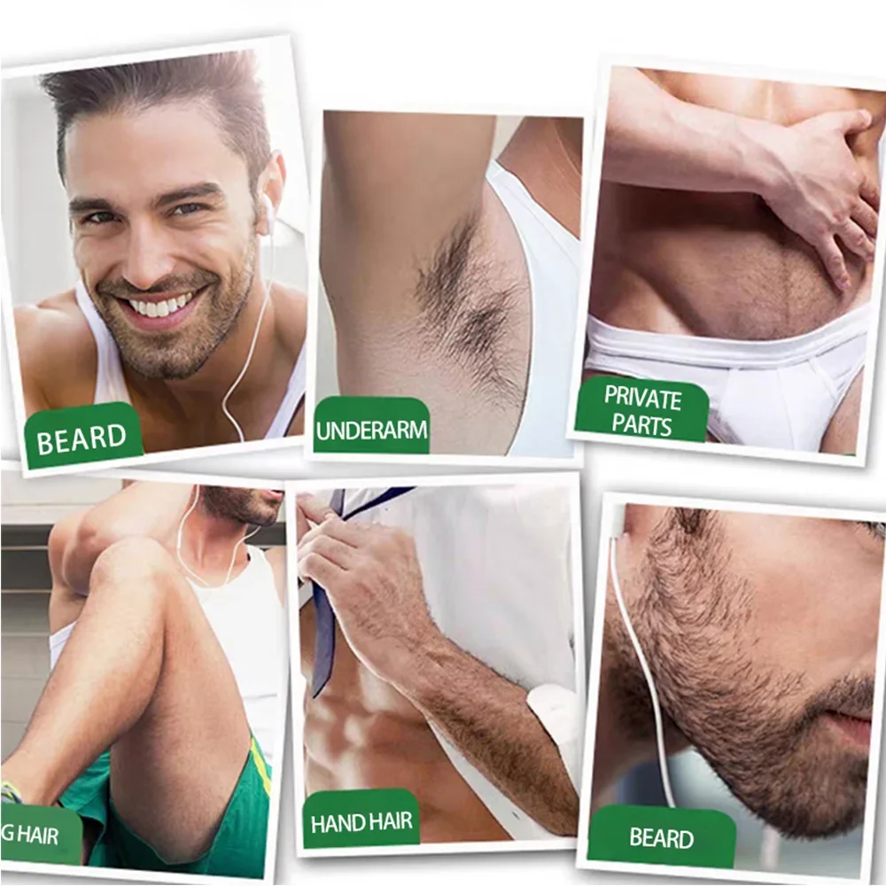 Painless Hair Removal Cream Permanent Hair Remover for Men\'s Armpit Legs Arms Hair Growth Inhibitor Depilatory Body Cream