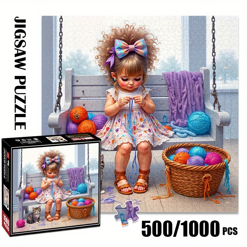 Ideal regalo navideño para amigos - Rompecabezas de 500/1000 piezas - Rompecabezas de papel grande para adultos - Trabajo de trabajo en equipo y interacción social Gam