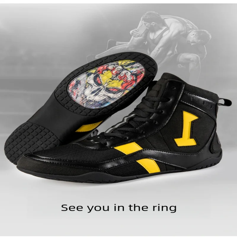 Bottes de boxe professionnelles confortables pour hommes, chaussures de combat Worcestershire Ling WePackage, chaussures de levage, entraînement de