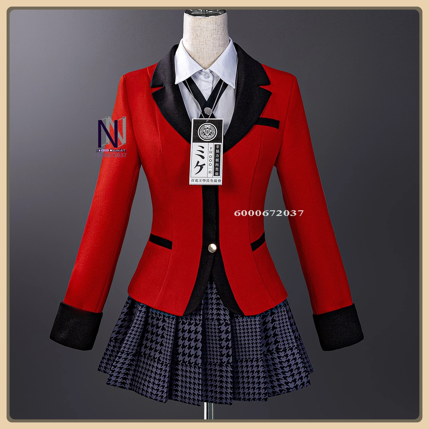 

Высококачественный костюм для косплея Kakegurui: полный комплект униформы Юмэко Джабами с однобортной курткой и аксессуарами, женский аниме-наряд