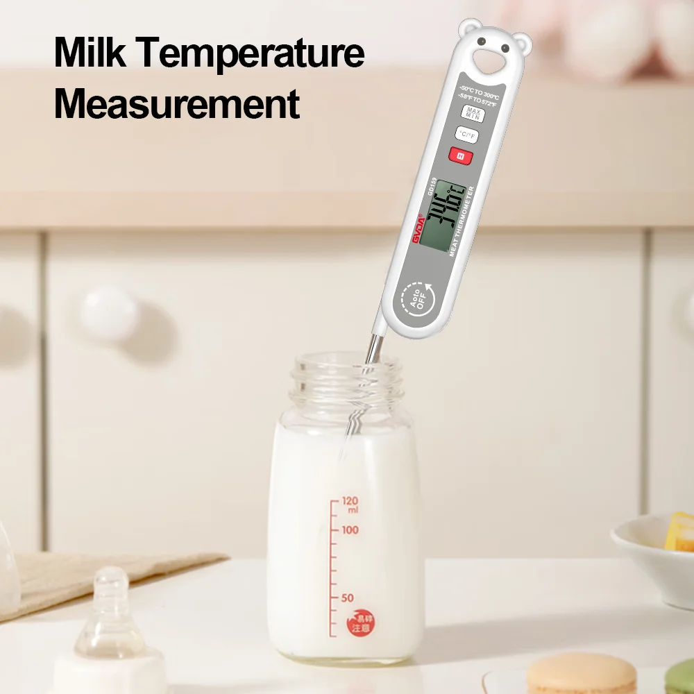 GVDA Digital Food Thermometer Kitchen Thermometer Meat Oil Milk BBQ Electronic Oven Thermometer Food Temperature Measure Tools