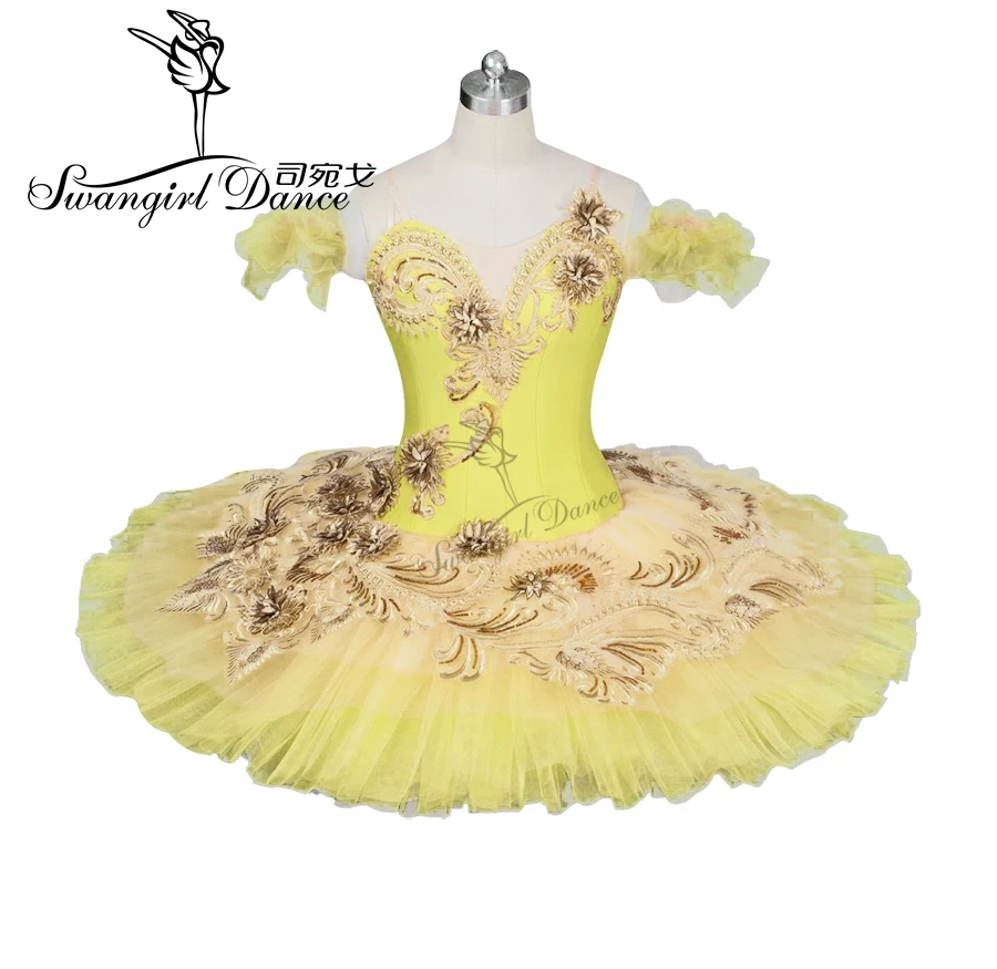 Adulto amarelo ballet tutu meninas profissional ballet tutus clássico tutu para mulher bt9024