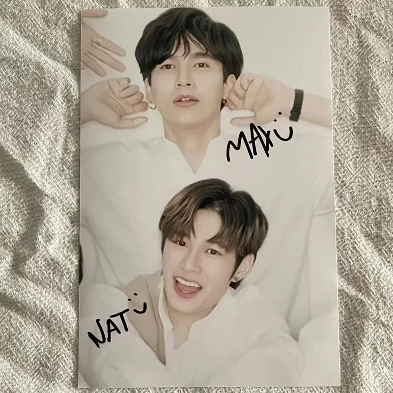 

Maxnat Magazine Cover HD Poster Autographed Photo Thai TV Two Worlds Drama Stills Handwritten Collection Signature Picture