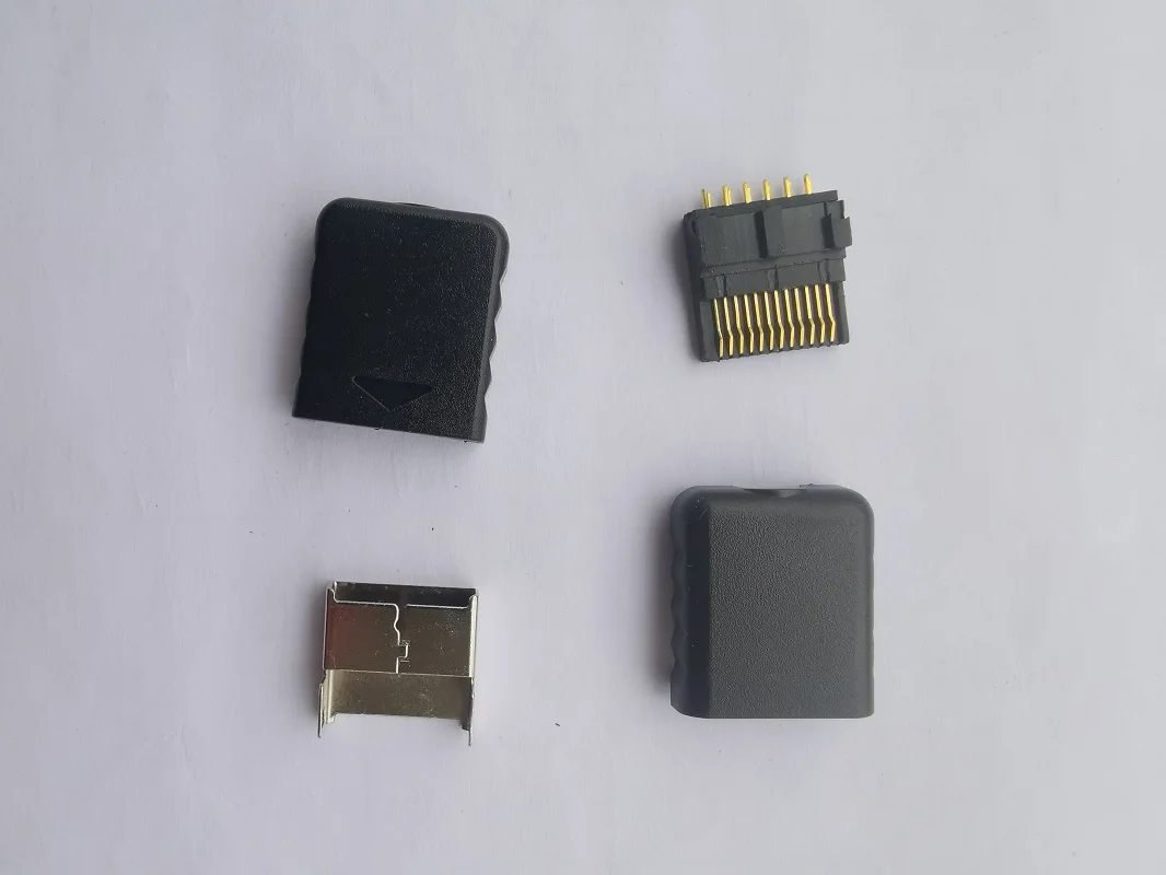 Interface Conector Slot para PS2 e PS3, Cabo AV, Multi Out, RCA, RGB, Soquete de Áudio e Vídeo, 12Pin, 2 Conjuntos