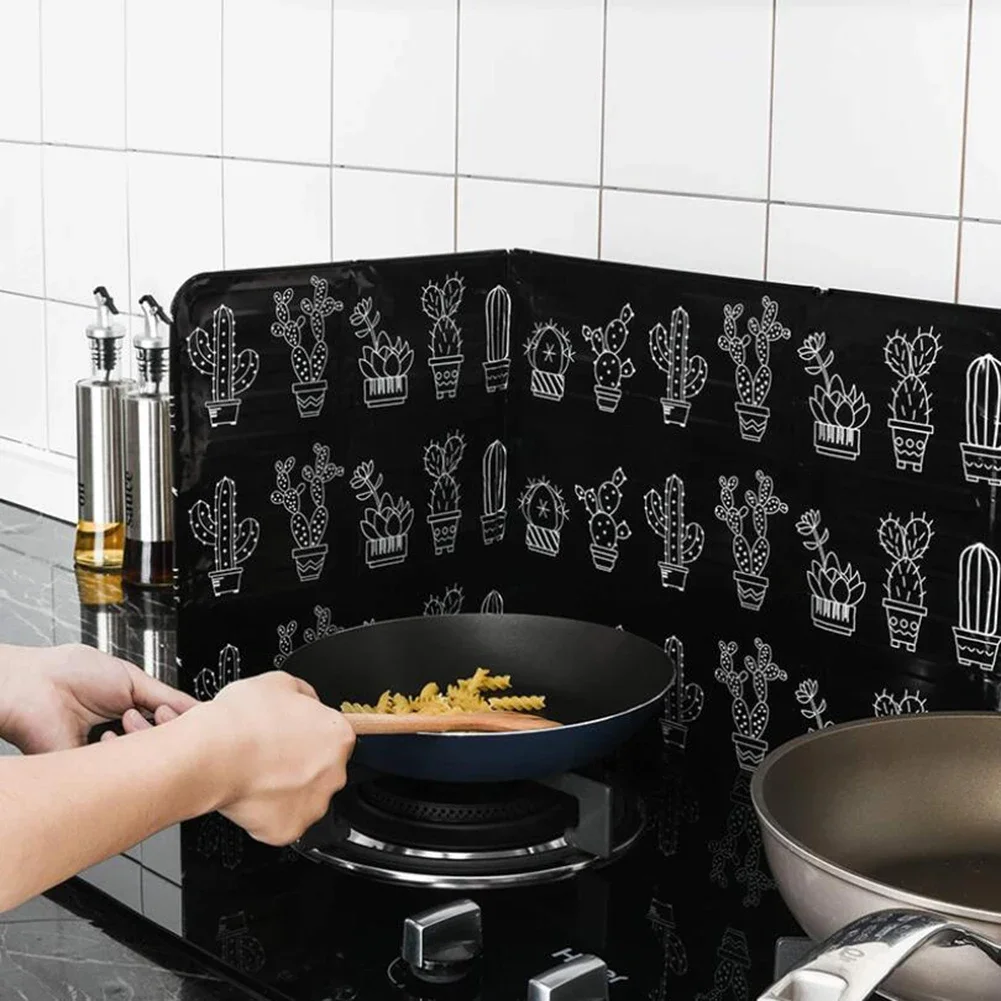 3 Sided Oil Splatter Guard Kitchen Aluminum Foil Anti Splatter Shield Guard Grease Splatter Guard for Stove Top and Frying Pan