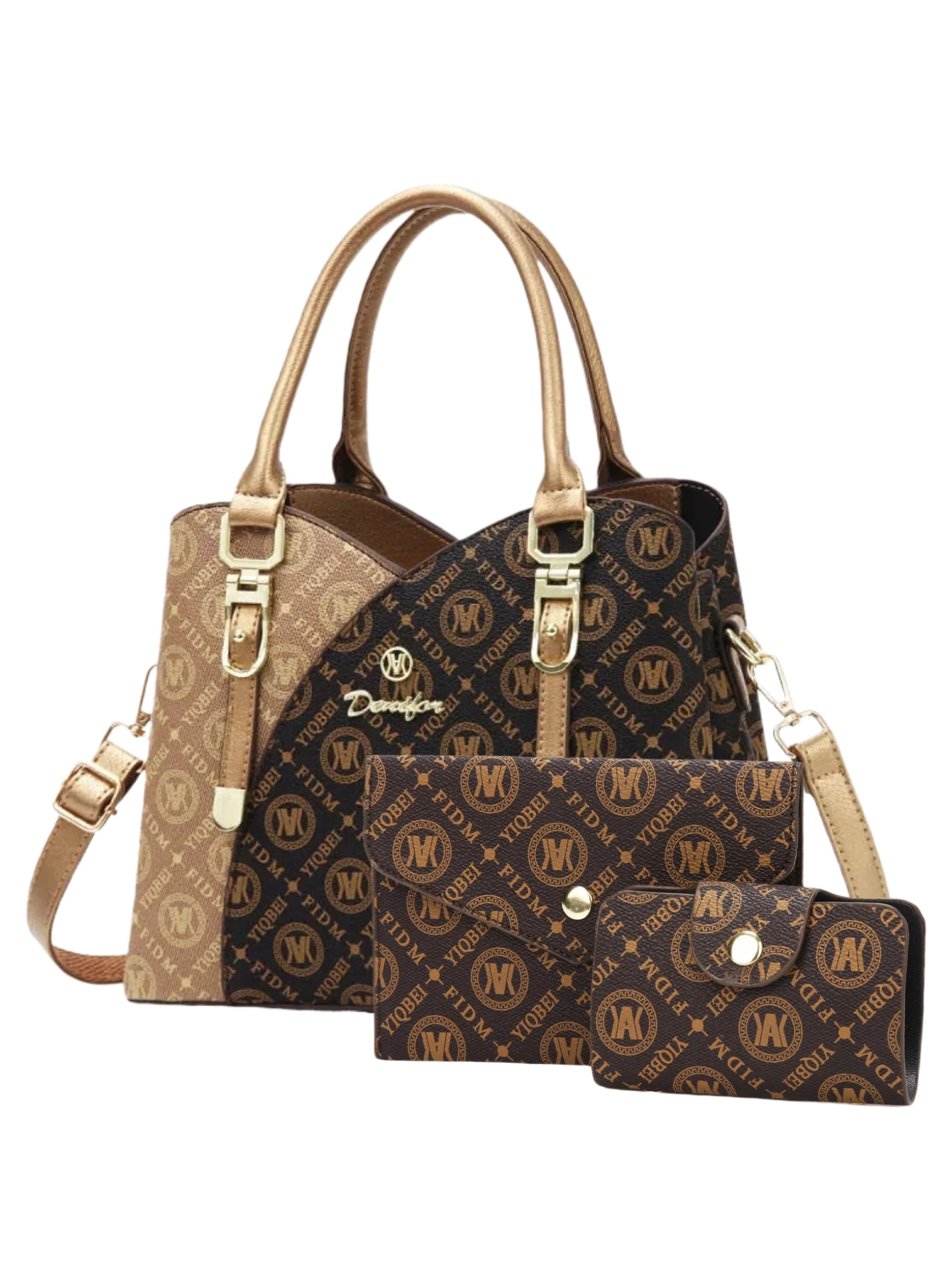 Women's handbags, light luxury vintage handbags, printed handbags, large-capacity handbags, three-piece sets