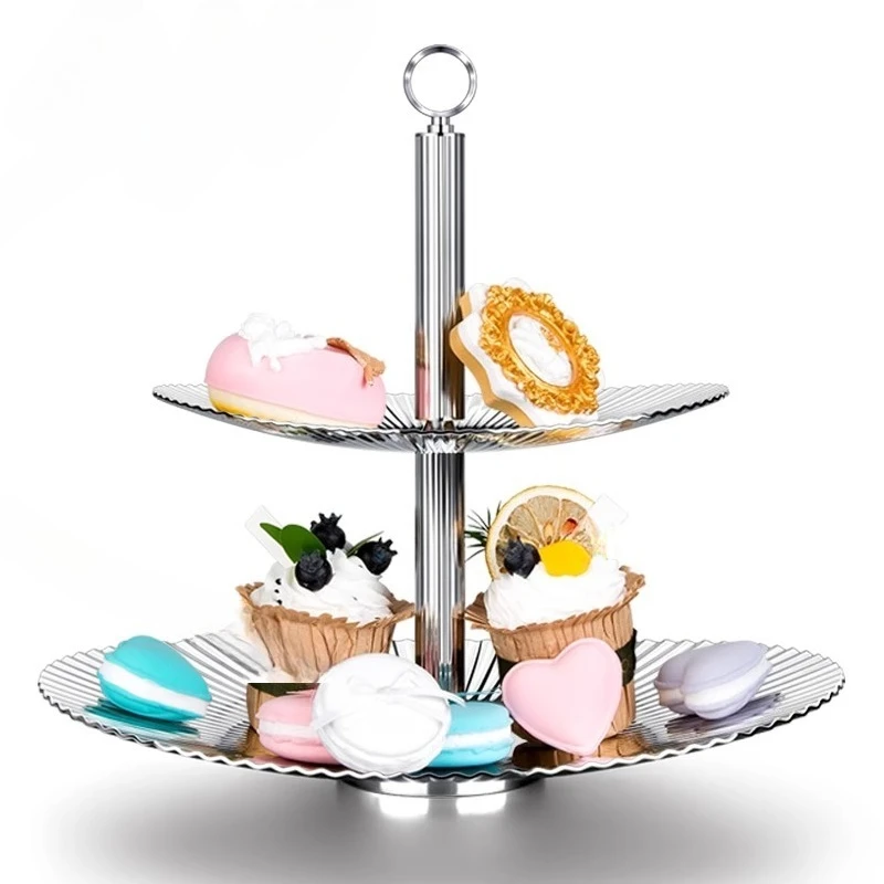

Light luxury double-layer fruit plate Nordic style ins fashion home snack snack basin