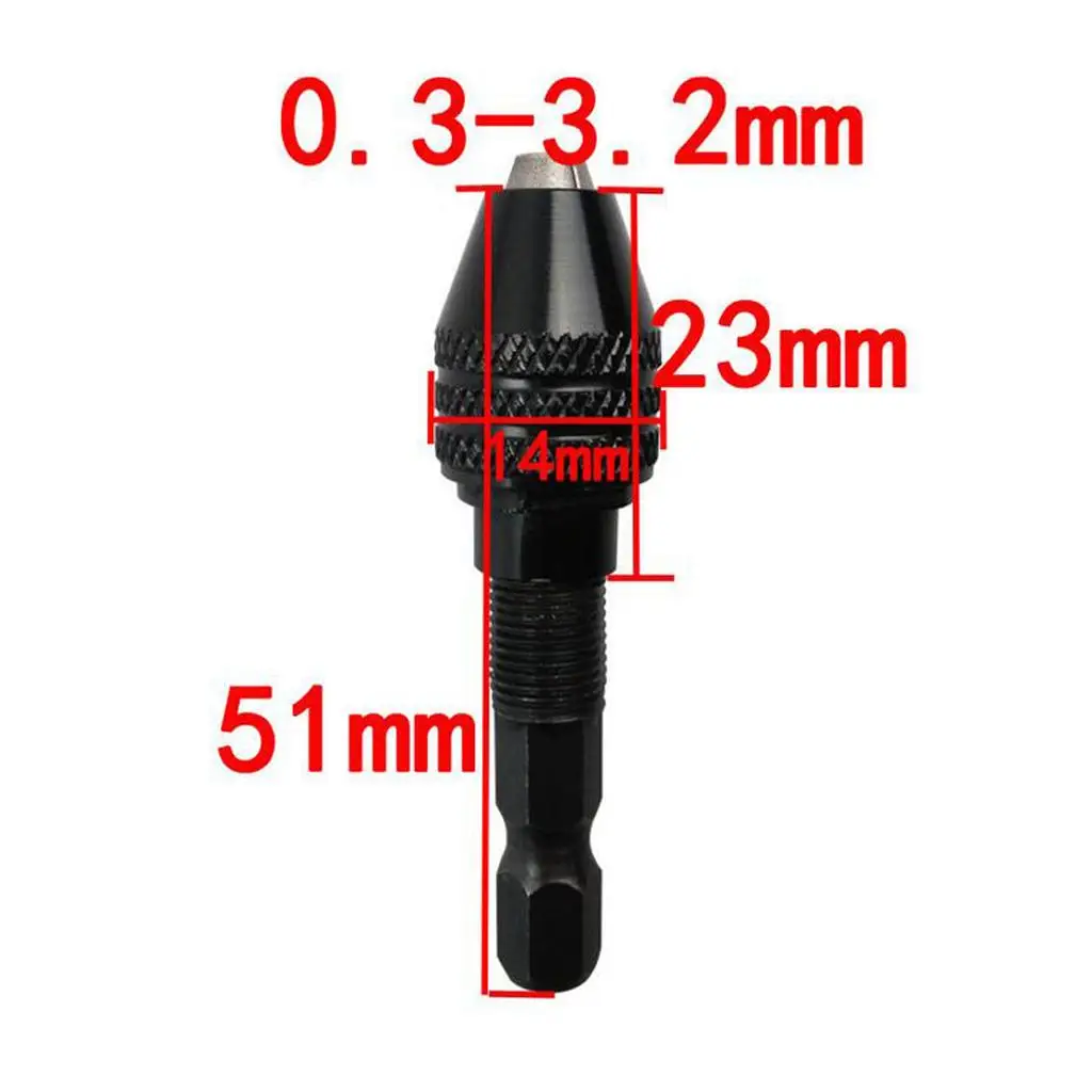 Drill Bit Keyless Chuck Power Tool Attachment Precision Hex Shank Adapter for Hex Screwdriver Set