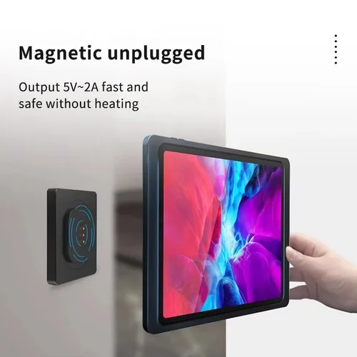 Imagen 2 del producto Cargador inalámbrico montado en la pared para tableta magnética, toma de carga de pared, soporte magnético para Ipad, tableta Universal para Android