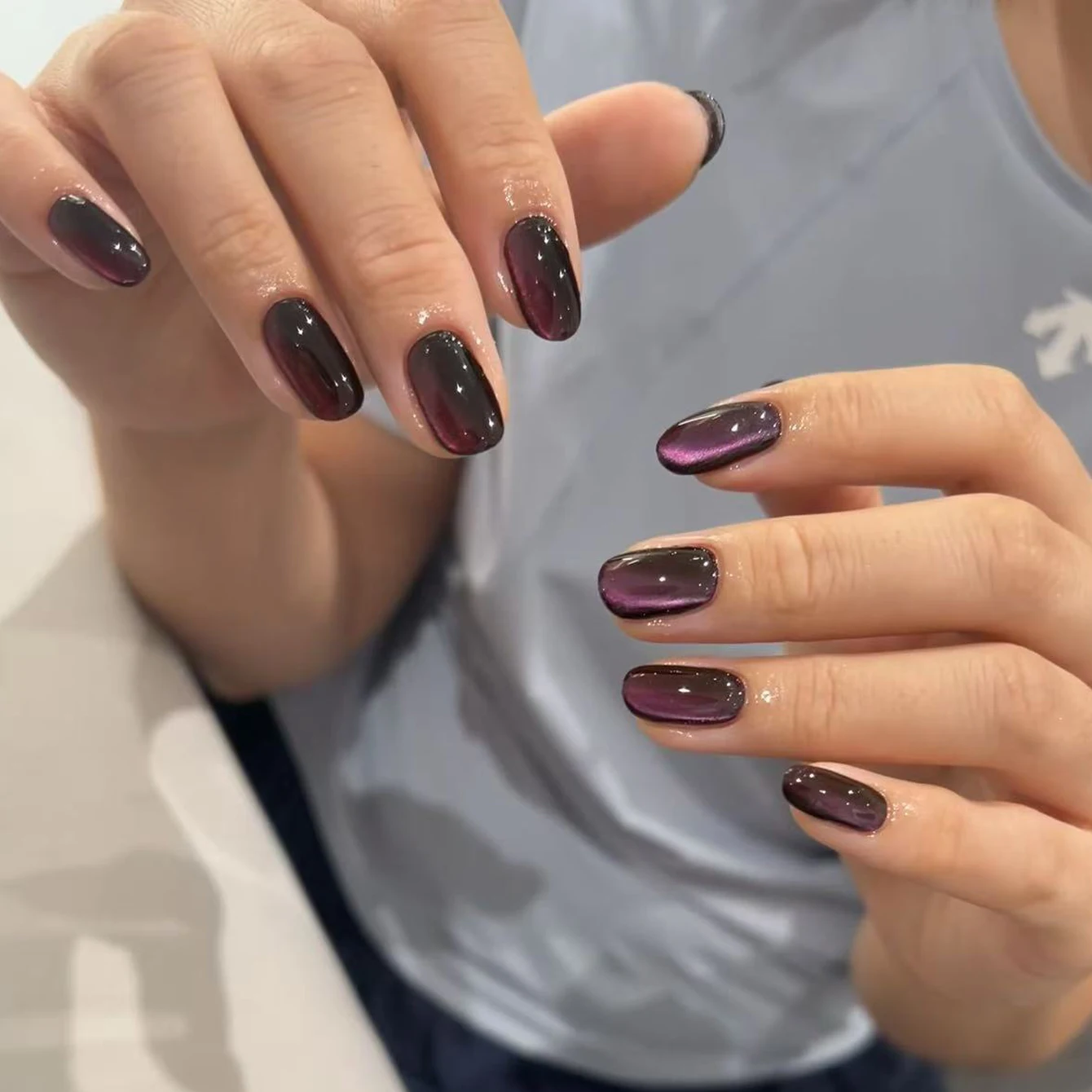 12ML 1-21PCS Viola Perlina di Vetro Magnete Cat Eye Gel Smalto per unghie Autunno 2025 Nuovo Strobe Cat Eye Smalto per unghie Viola Unghie Unghie artistiche