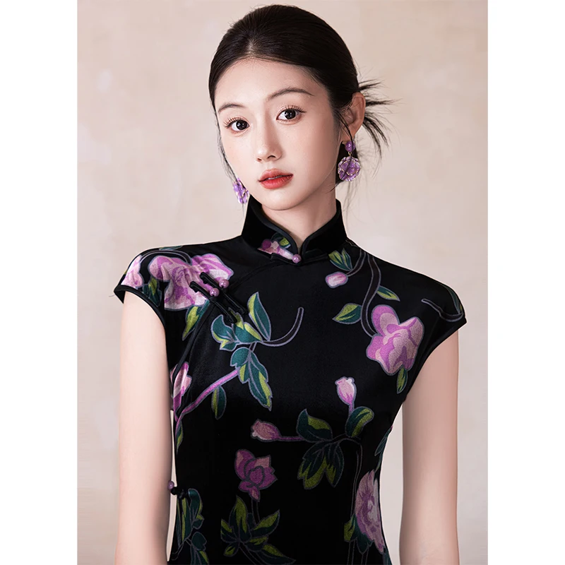 

Ele Velvet Floral Design High Class Sensation Daily Walk ow Performance Long Sve ort Sve Spring Autumn